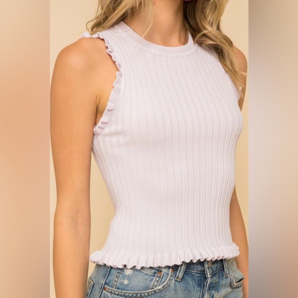 Women's Ruffle Stretch Tank - Picture 2 of 2